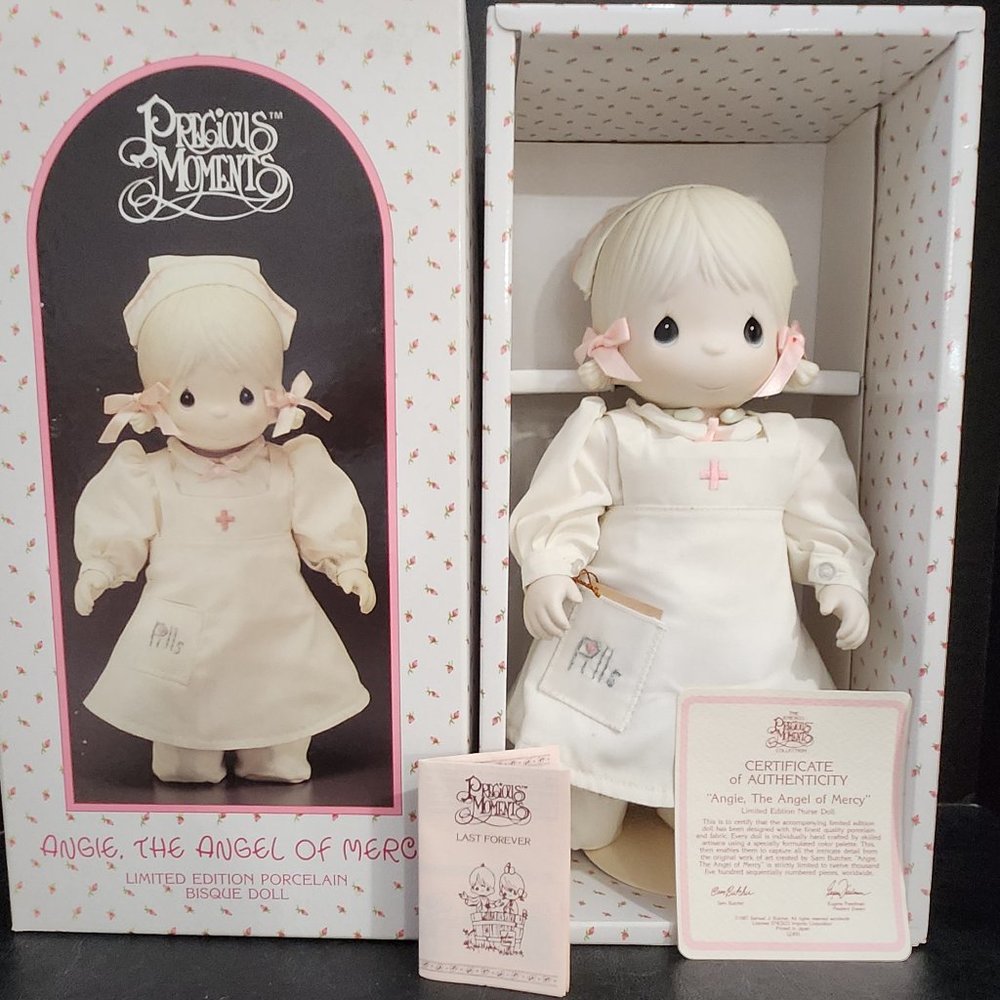 Precious Moments Angie, the Angel of Mercy Nurse Doll Limited Edition Retired